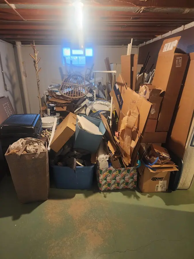 Roll-off dumpster container at job site for Cleanout Dumpster Rental in Jay